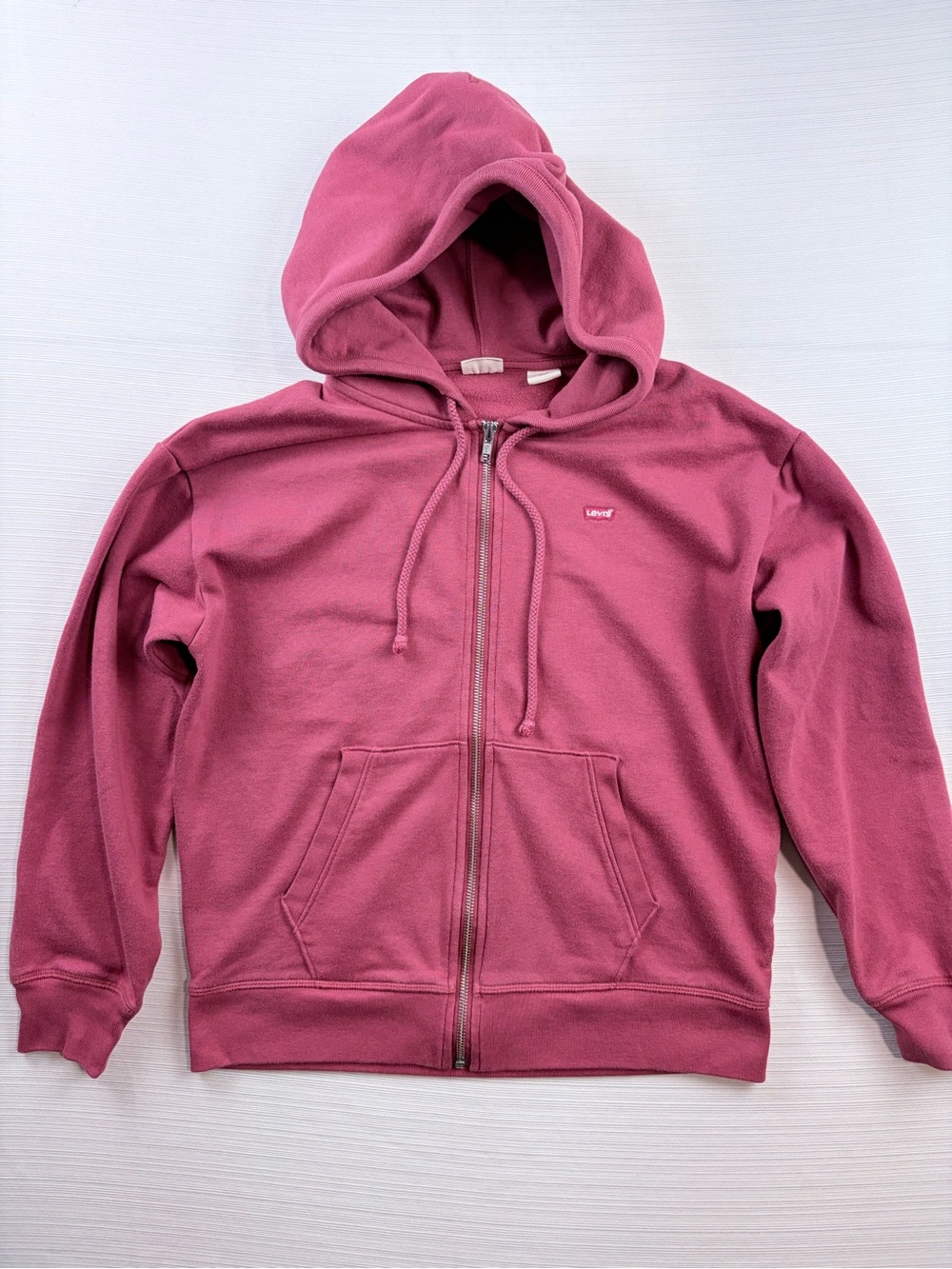 Levi's Rose Pink Zip-Up Hoodie Size S